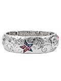Silver Stretch Bracelet Heart Dream Wish Love Jewelry
