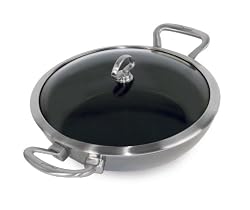 Chantal Copper Fusion 11.5 Inch Chef's Pan with Lid, Platinum