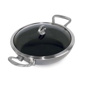 Chantal Copper Fusion 11.5 Inch Chef's Pan with Lid, Platinum by Chantal