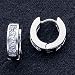 Sterling Silver CZ (Cubic Zirconia) Hoop Earrings