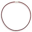 Collier cuir rouge 3 mm