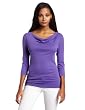 Three Dots Women's 3/4 Sleeve Cowl Neck Shirt