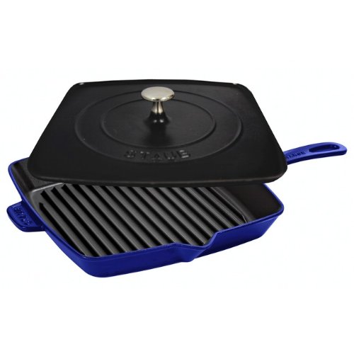 Staub Staub 12" Grill Press Combo, Dark Blue