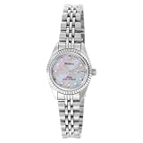 Armitron Women's 752475PMSV NOW Swarovski® Crystal Accented Silver-Tone Pink Mother-of-Pearl Dress Watch