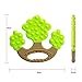 Mombella® Food Grade Soft Silicone Apple tree teether, for babies 3M+, 3 colors availanble-Green