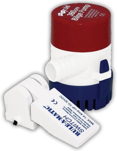 SportingGoods: Rule 24 35A Marine Rule 360 Marine Bilge Pump with Mercury Free Rule A Matic Float Switch  360 GPH, 12 Volt 