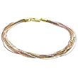 Sterling Silver Multi-Color 10 Strand Sparkle Bracelet