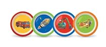 Crocodile Creek's Vehicles 4 Piece Children's Melamine Plate Set