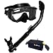 Snorkeling Scuba Dive Side-View Edgeless Mask Dry Snorkel Gear Bag Set