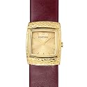 Fontenay - WG2409FJ - Montre Femme Carr&eacute;e - Quartz Analogique - Fond Dor&eacute; - Bracelet Cuir Marron