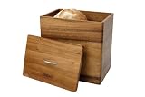 T&G Tuscany Bread Crock in Acacia Wood with Lift Off Lid. 300x200x305mm