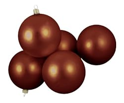 Pack of 16 Matte Gingerbread Brown Glass Ball Christmas Ornaments 4" (100mm)