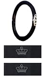 419P2 s%2B1CL. SL160  Steering Wheel Cover & Seat Belt Shoulder Pads   Car Truck SUV   Crown Gem Crystals Studded Rhinestone