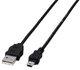 ELECOM RoHSwߊΉUSB2.0P[u USB(A)IX-USB(miniB)IX 1.5m USB-ECOM515
