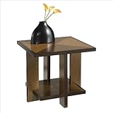 Home Styles Omni Square Wood Side End Table in Walnut Finish