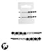 Sg Paris Epingle Cheveux Setx4Pc Femme Cristal / Verre Noir / Jet