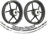 Rascal Grafik 17in Universal Wheel Carbon Look Strip Kit - Carbon Silver RA36916