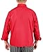 Red Lightweight Long Sleeve Chef Coat - XL