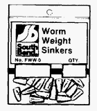 South Bend Sporting Goods FWW2 Worm Weights