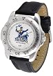 California-San Diego Tritons Suntime Mens Sports Watch w/ Leather Band - NCAA College Athletics