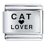 Pugster Cat Lover Heart Italian Charm Bracelet