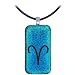 ARIES Zodiac - Dichroic Glass Pendant Charm with .925 bail