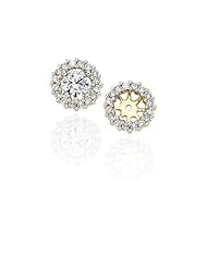 14K Yellow Gold 1/4 ct. Diamond Earring Jackets