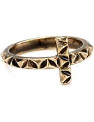 House of Harlow 1960 Faceted Metal Cross Stack Ring