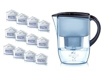 Brita Fjord Midnight Blue Water Filter Jug with 12 Maxtra Cartridges
