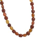 Orange Carnelian & Red Jasper Stone Necklace