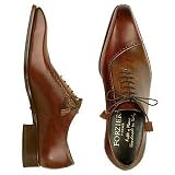 Forzieri Brown Italian Handcrafted Leather Cap Toe Dress Shoes
