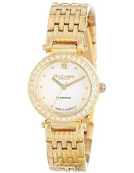 Rudiger Womens R2500-02-009 Essen Yellow Gold Ion-Plated Stainless Steel Diamond Accent Watch