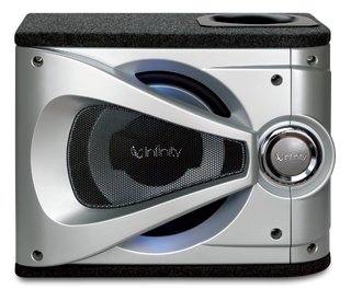 Infinity Reference 1220se Single 12-Inch Preloaded Enclosure with Slipstream Port (Silver/Black)