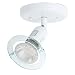 Globe Contempra One-Light Flush Mount Ceiling Fixture, White with Clear Acrylic Globe #5753101