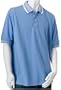 Mark VII Men's Short Sleeve Placket Golf Shirt with Birdseye Stripe Collar