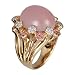 18K Rose Gold Pink Topaz, Rose Quartz and Diamond Ring (17.81ctw, G-H, VS) - Size 10