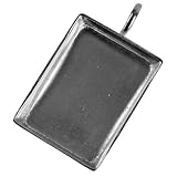 Art Night Out Silver Plated Bezel, Rectangle, 0.75 by 1-Inch