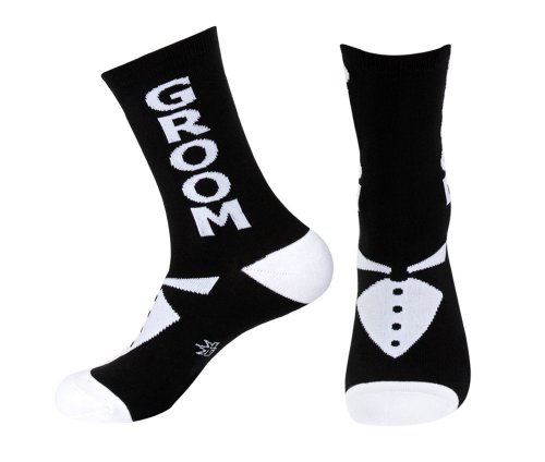 Gumball Poodle Unisex Groom Crew Dress Socks-1 Size Fits Most-black
