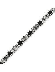 Sterling Silver Fancy Link Necklace - 18 Inch