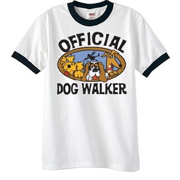 Official Dog Walker T-Shirt Ringer T-Shirt