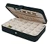 Mele 0054562M Sueded Jewelry Box with 24 Sections in Black