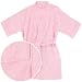 Apparel : Pink Cotton Terry Short Bath Robe for Women