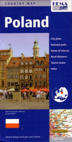 Poland Travel Map by Hema (English, Spanish and Italian Edition)