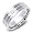 .08ct 14K White Gold Dual Grooved Diamond Wedding Band, 7