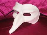 BLANK WHITE CAPITANO GREZZO VENETIAN MASK FOR DECORATING