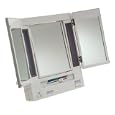 Jerdon JGL9W 5X Magnification Tri-fold Lighted Mirror