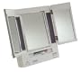 Jerdon JGL9W Lighted Tri-fold Mirror, 5X Magnification