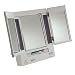 Jerdon JGL9W 5X Magnification Tri-fold Lighted Mirror