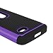 LG Leon Case, LG Tribute 2 Case, LK [Shock-Absorption] Hybrid Dual Layer Armor Defender Protective Case Cover for LG Leon / LG Tribute 2 (Purple)