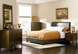 Tamara Platform 4PC California King Size Bedroom Group in Natural Walnut Finish!